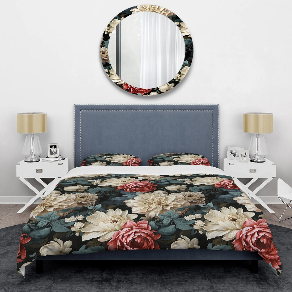Floral Bedding Cover Set with 2 Shams X889