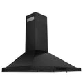 36 in. 400 CFM Ducted Wall Mount Range Hood in Black Stainless Steel N73181