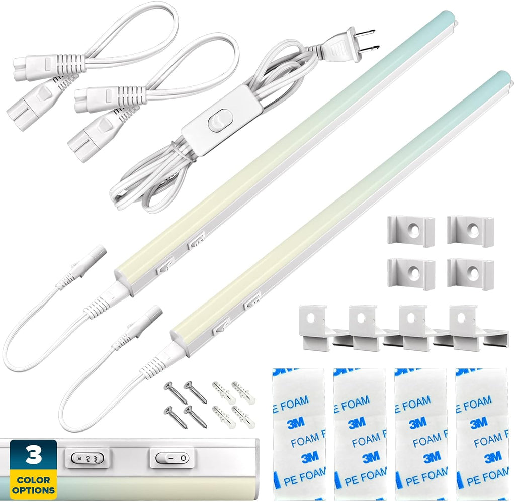 4 PCS 23 Inch Plug In LED Under Cabinet Light Kit U701535