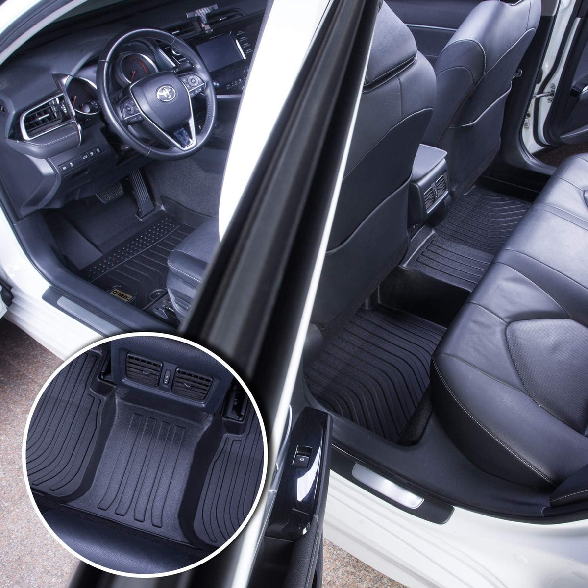Black Floor Mats Liners for Honda Civic Sedan 2016-2021 D30410