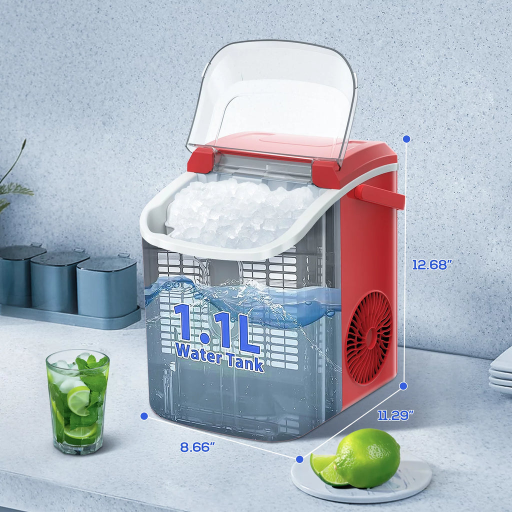 Portable Countertop Nugget Ice Maker with Self-Cleaning I7103