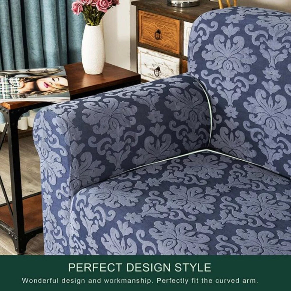 Jacquard Damask Stretch Sofa Cover Loveseat S63034