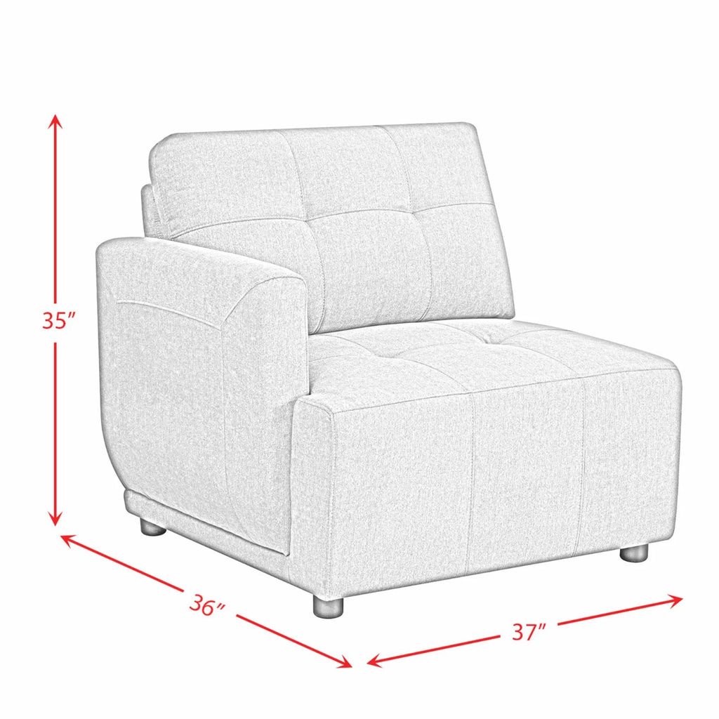 Charcoal Left Hand Facing Chair with Pillow H295339