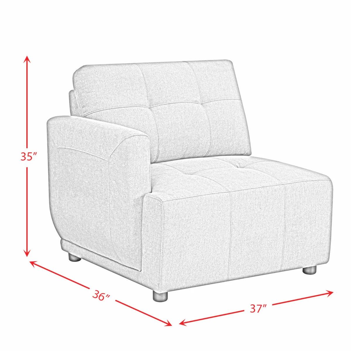 Charcoal Left Hand Facing Chair with Pillow H295339