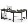 Black L-Shaped Corner Computer Desk E66311