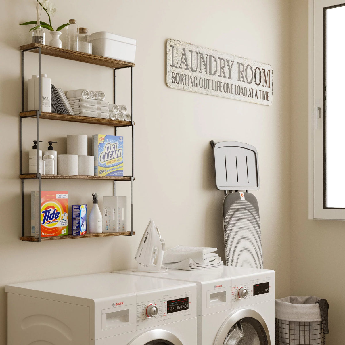 4-Tier Floating Shelves Wall Storage H57996