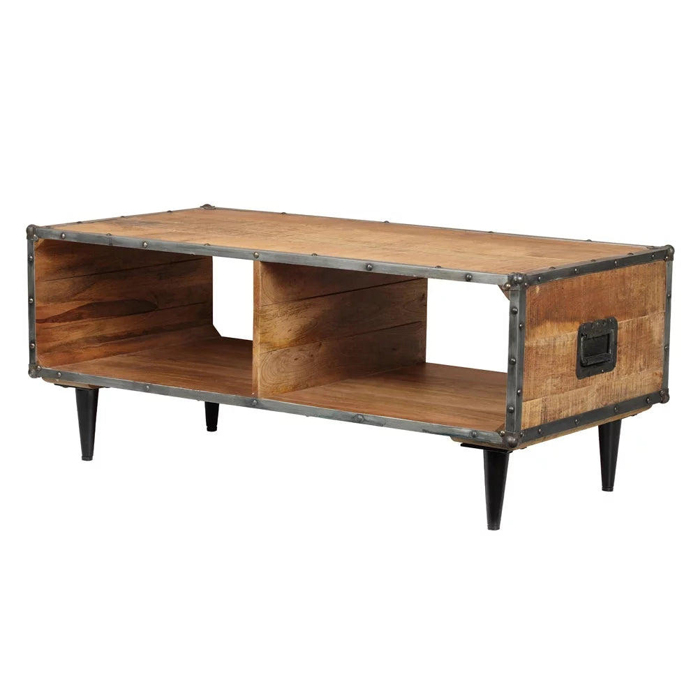 Solid Wood Coffee Table Rustic Oak J311627