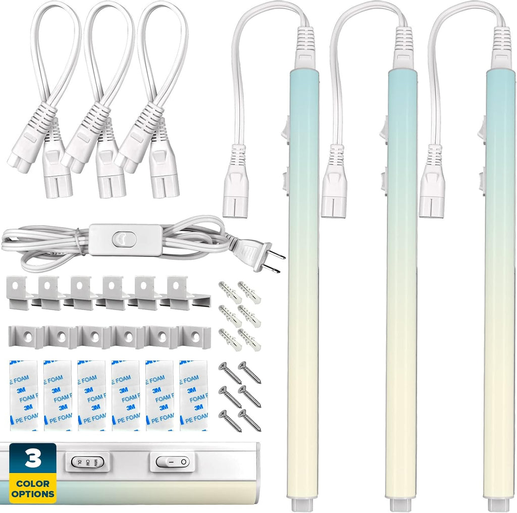 4 PCS 23 Inch Plug In LED Under Cabinet Light Kit U701535
