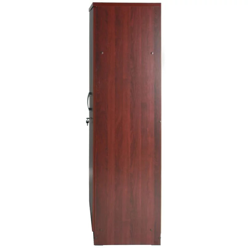 Queen Bed and Armoire Wardrobe Cabinet Set S76442