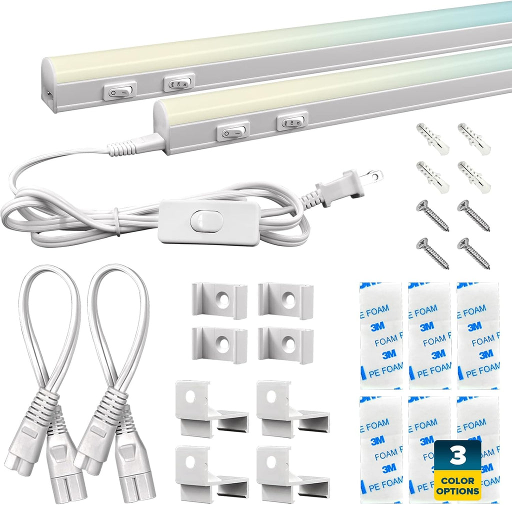 4 PCS 23 Inch Plug In LED Under Cabinet Light Kit U701535