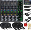16-Channel Unpowered Mixer with TRS Cable, XLR Cable, Adapter and Cable Ties L654