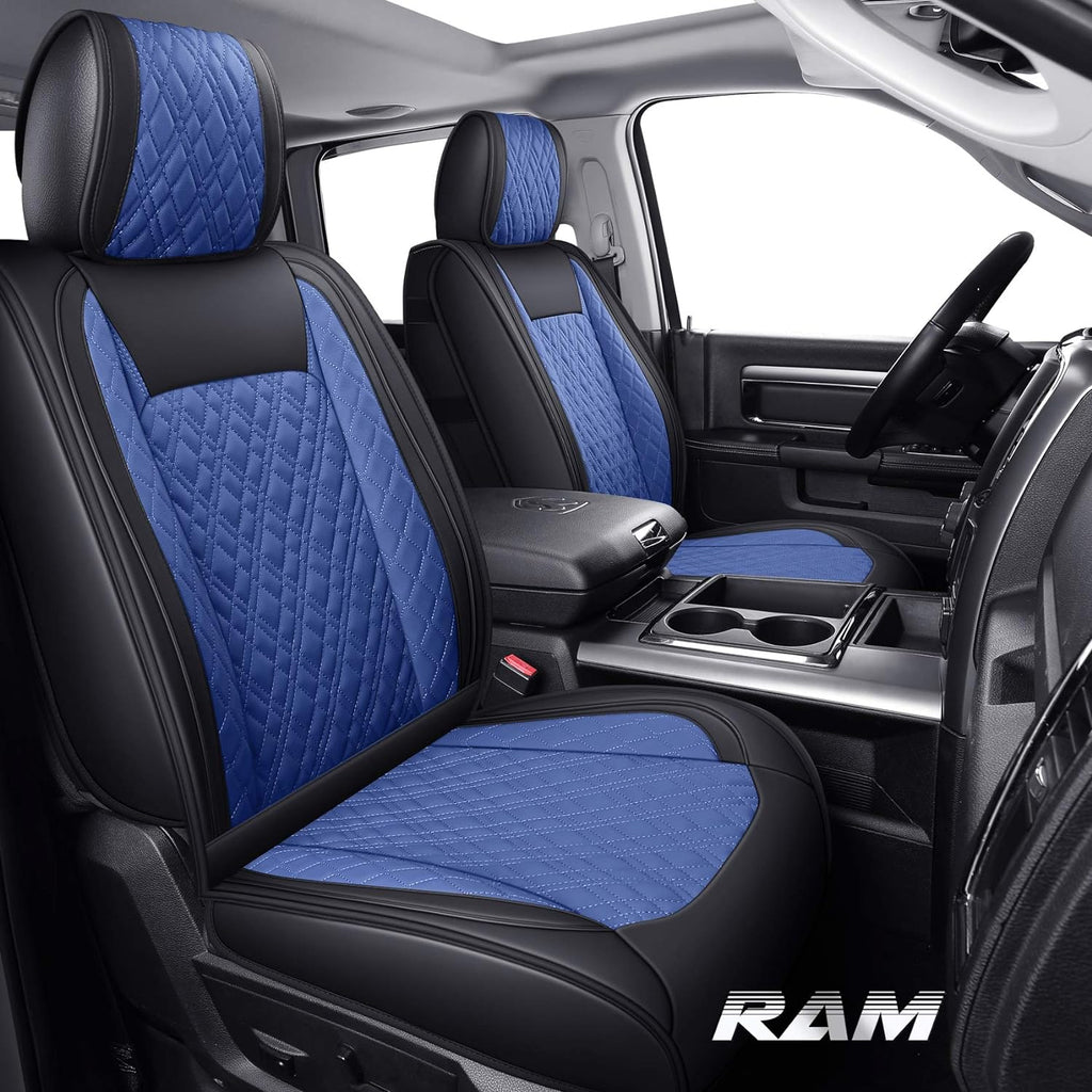 Black-Brown 2 Pc Front Car Seat Covers C5498