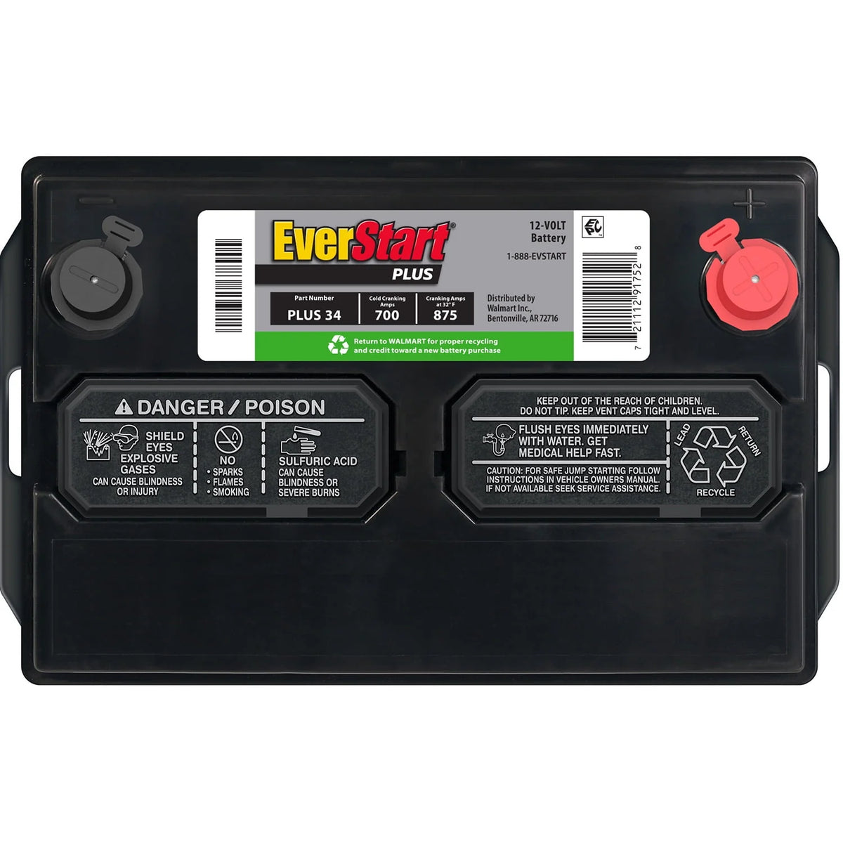 Lead Acid Automotive Battery Group Size 34 12 Volt 700 CCA S253849