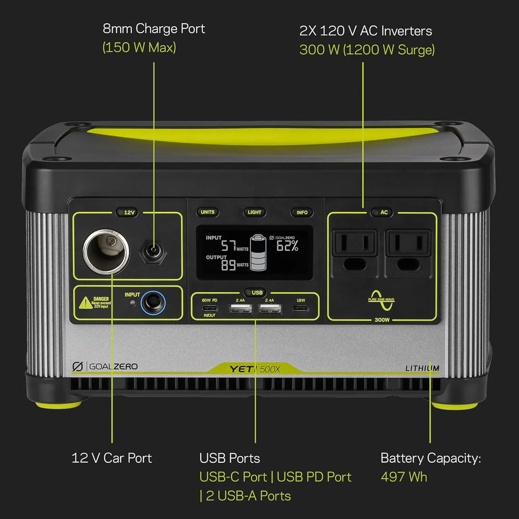 Restored Portable Power Station 505Wh Lithium Battery 300 Watt T78415