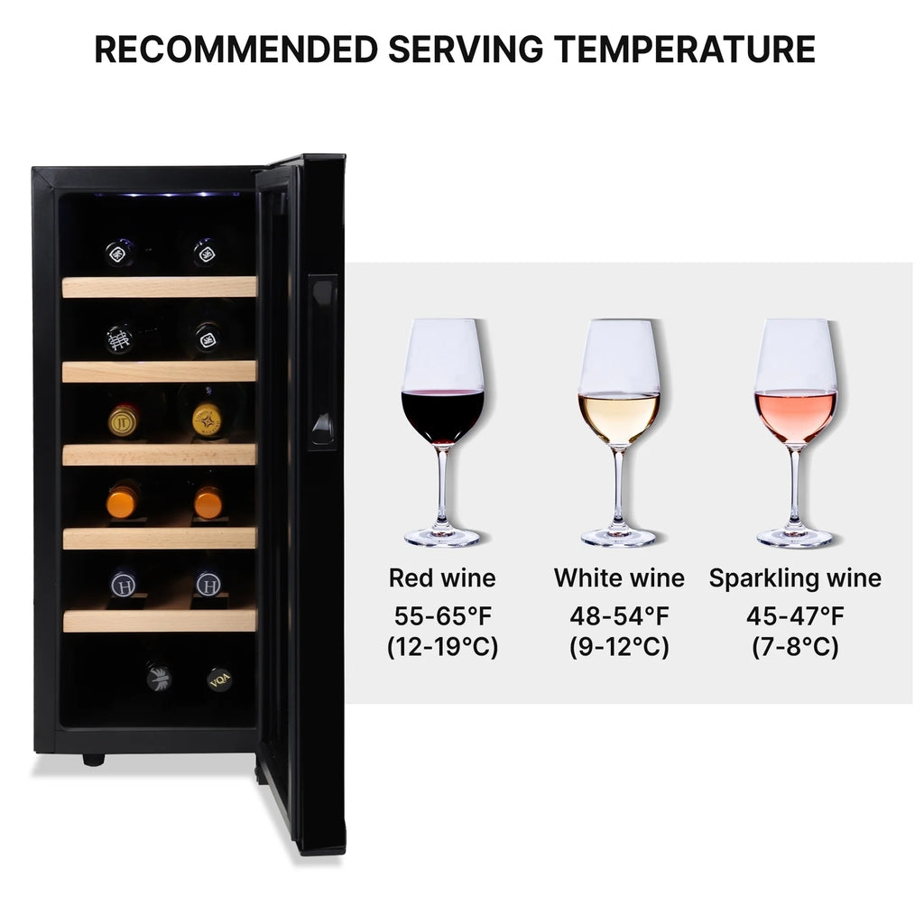 12 Bottle Wine Cooler Thermoelectric Refrigerator P9937
