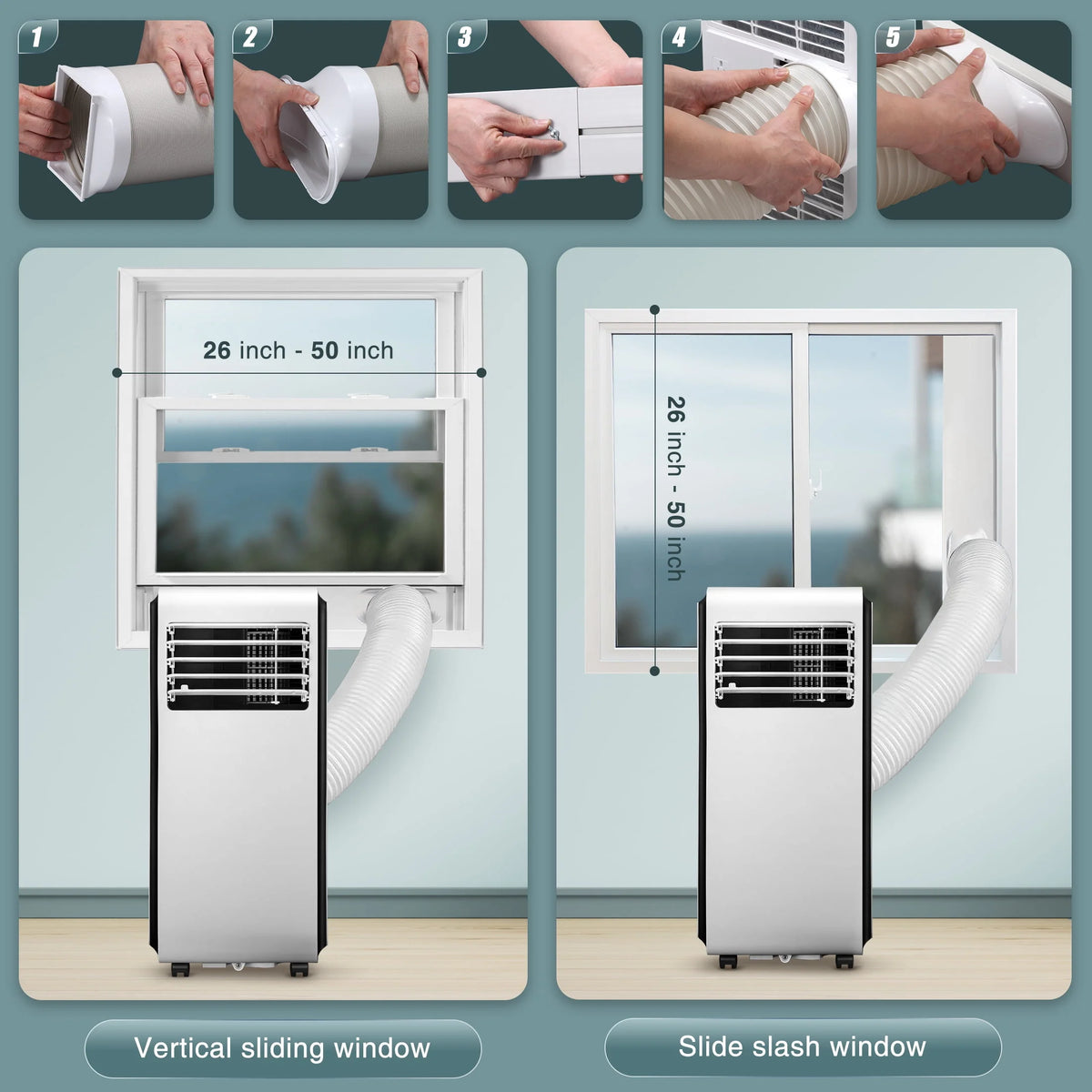 5,000 BTU Portable Air Conditioner Dehumidifier Fan C926