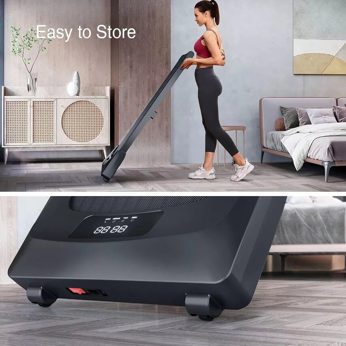 Walking Pad Under Desk Electric Treadmill White P800262