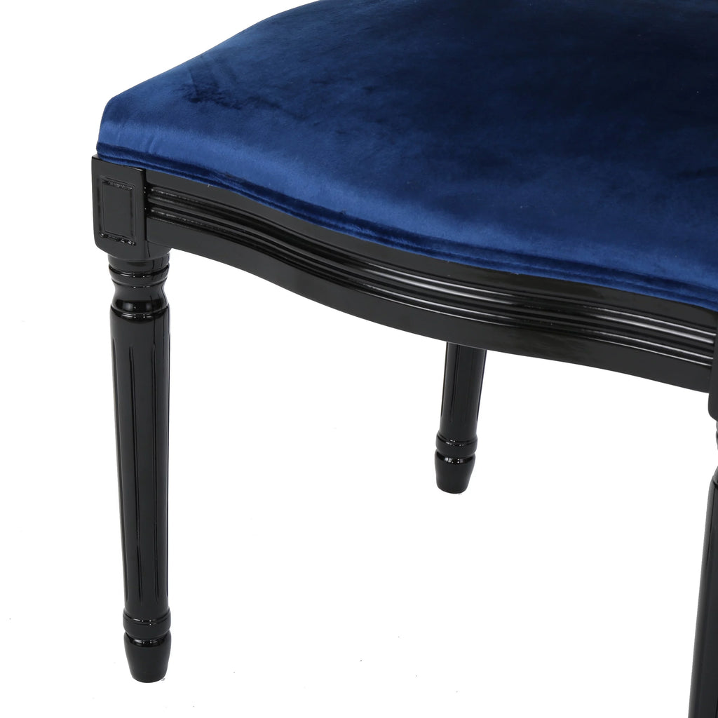 Velvet Dining Chairs Set of 4 Navy Blue N8846
