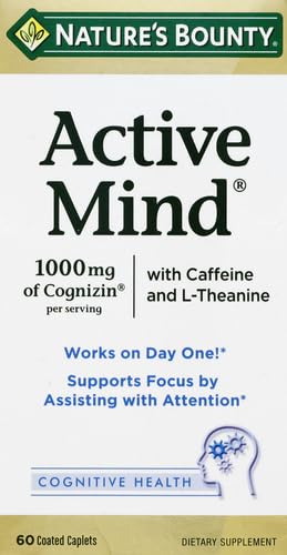 1000 mg Cognizin with L-Theanine and Caffeine Caplets R421349