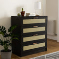 White 4 Drawer Wooden Dresser N9045
