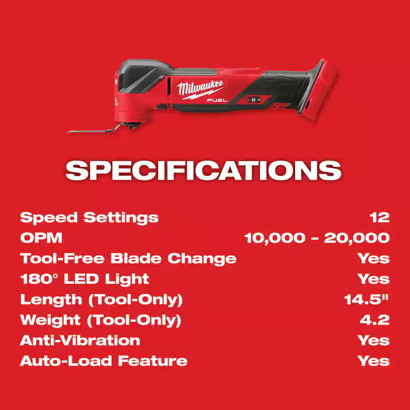 Oscillating Multi Tool Kit with Battery, Charger, Bag and Carbide Blades M122979