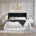 Black Velvet Upholstered Bed A713