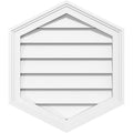 14x22W x 38x22H Vertical Peaked Surface Mount PVC Gable Vent H929093