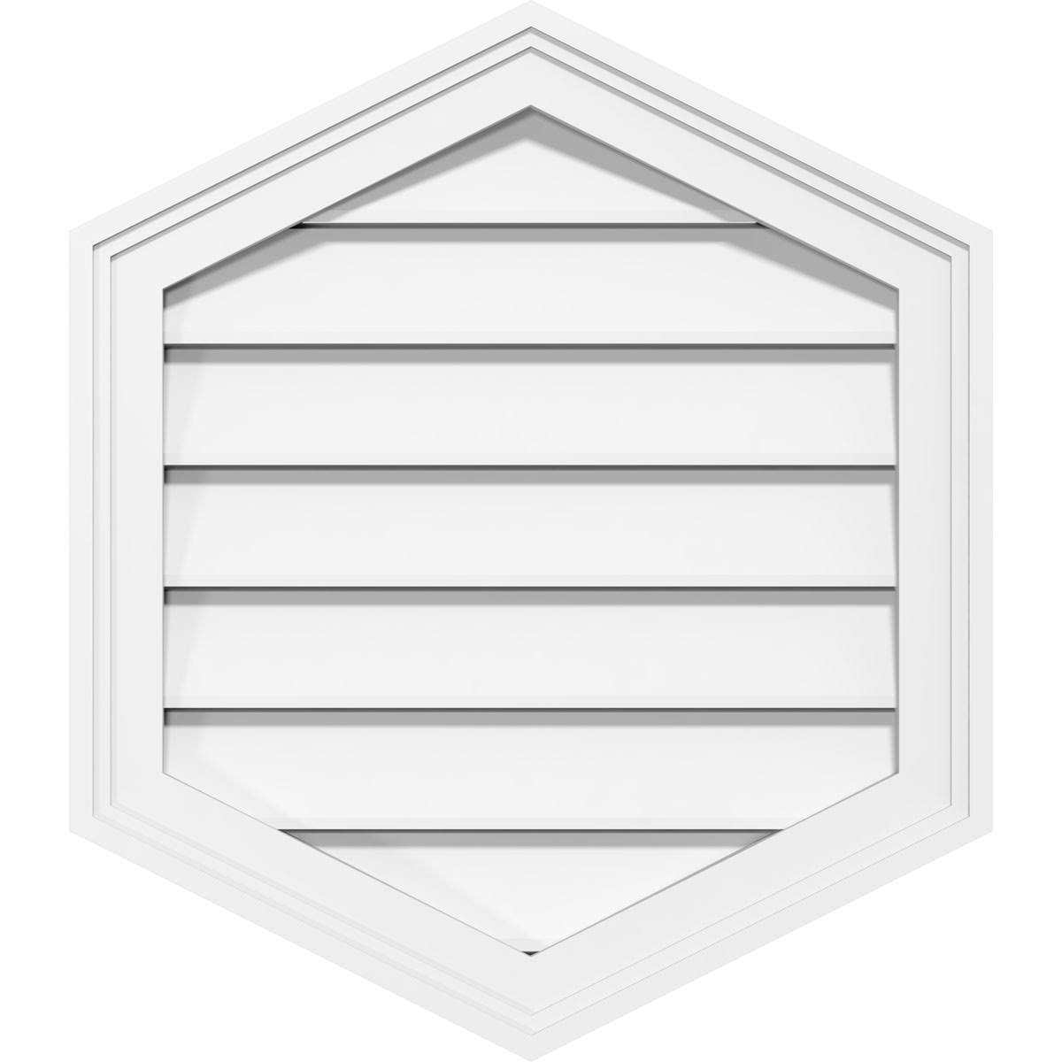 14x22W x 38x22H Vertical Peaked Surface Mount PVC Gable Vent H929093