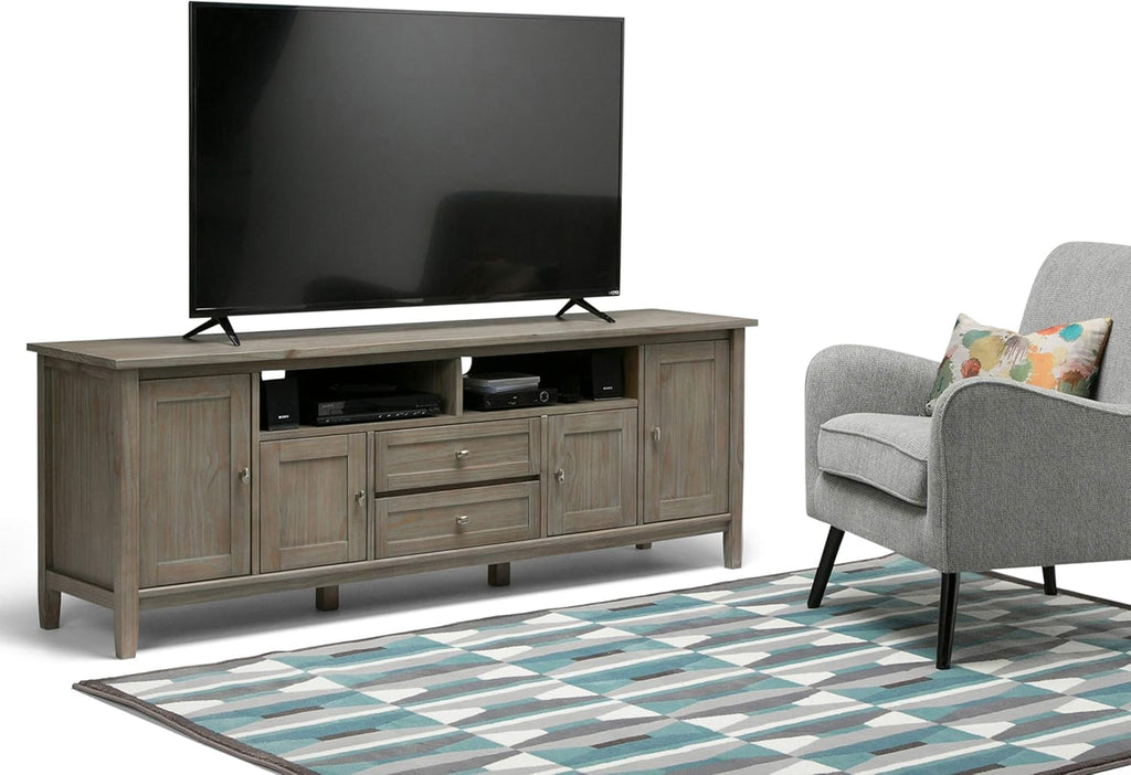 72 inch Wide Rustic Solid Wood TV Media Stand L60862