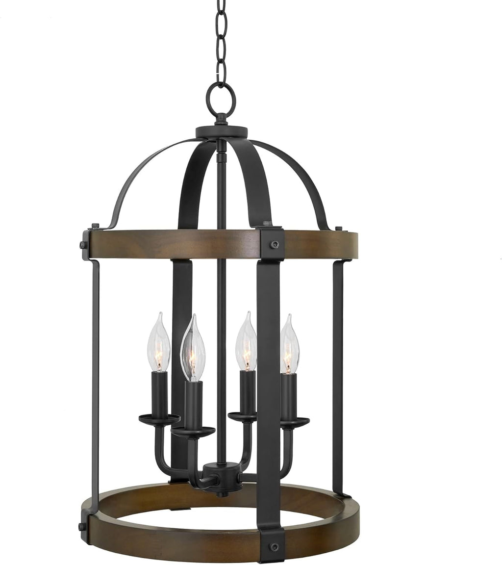 5-Light Black Lantern Chandelier N793