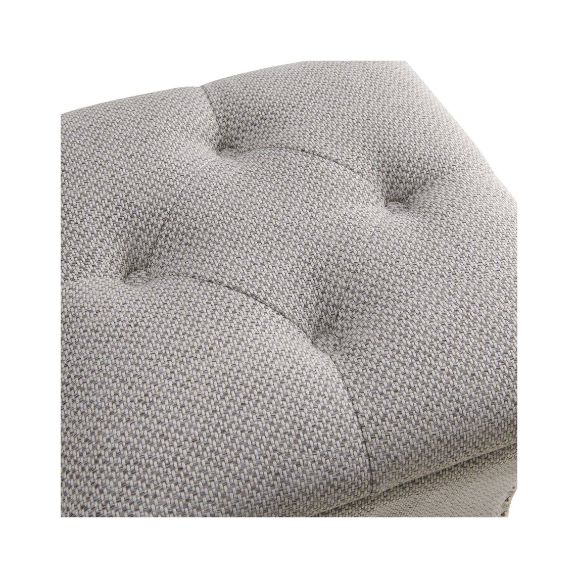 Gray Tufted Storage Ottoman K5559