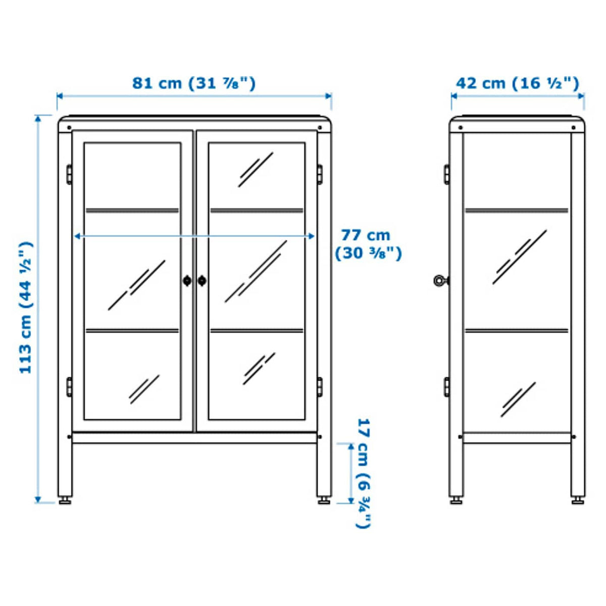 Glass-Door Cabinet V390
