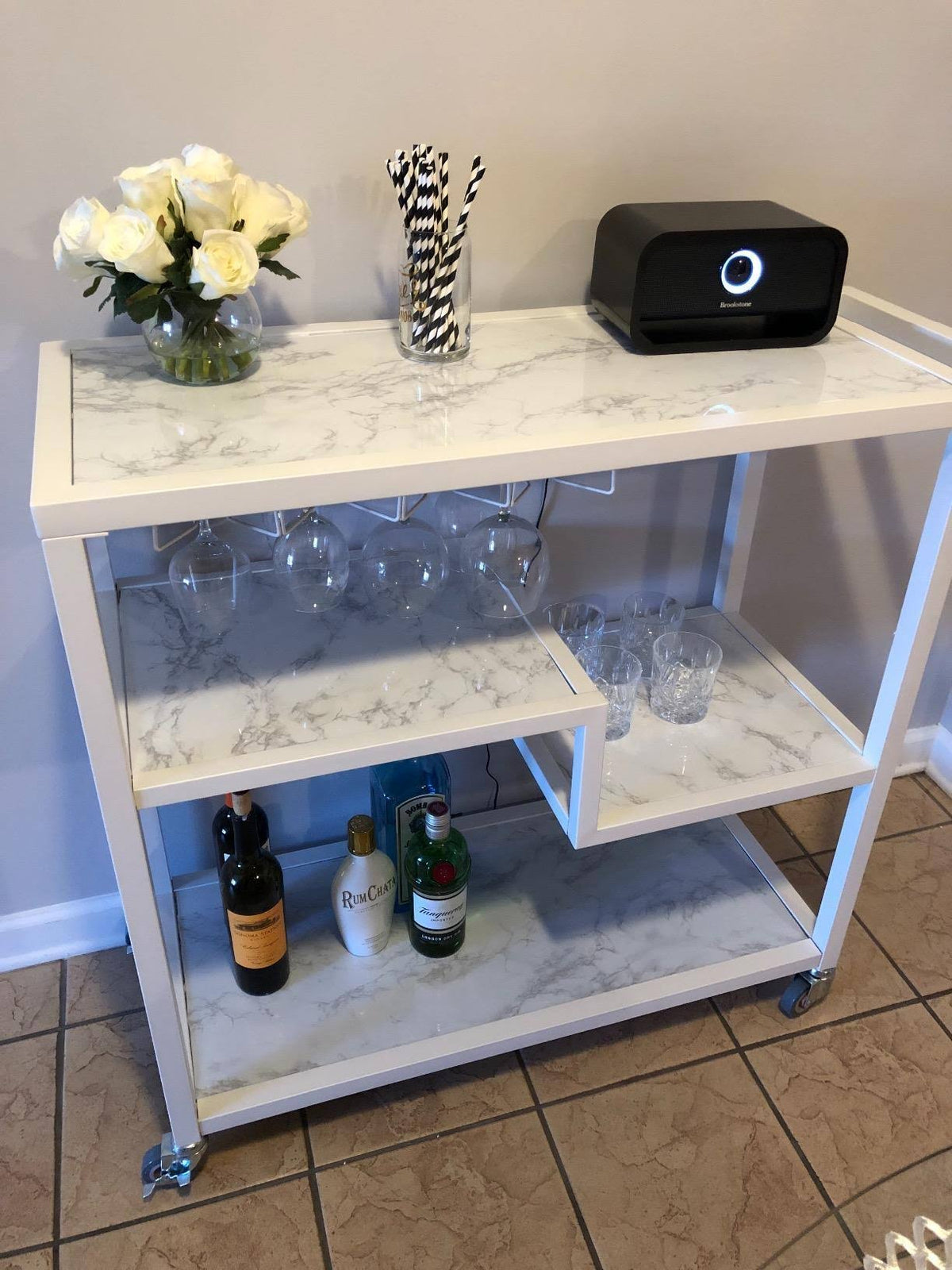 White Bar Cart U77691
