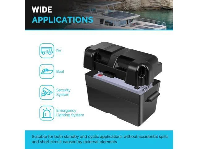 12V 100Ah Deep Cycle AGM Battery with Box X80390
