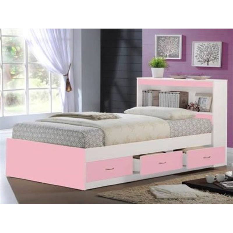 Twin-size Captain Bed with 3-Drawers and Headboard A56697