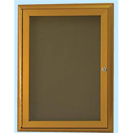 1-Door Water Fall Style Bulletin Board Antique Brass Gold V213