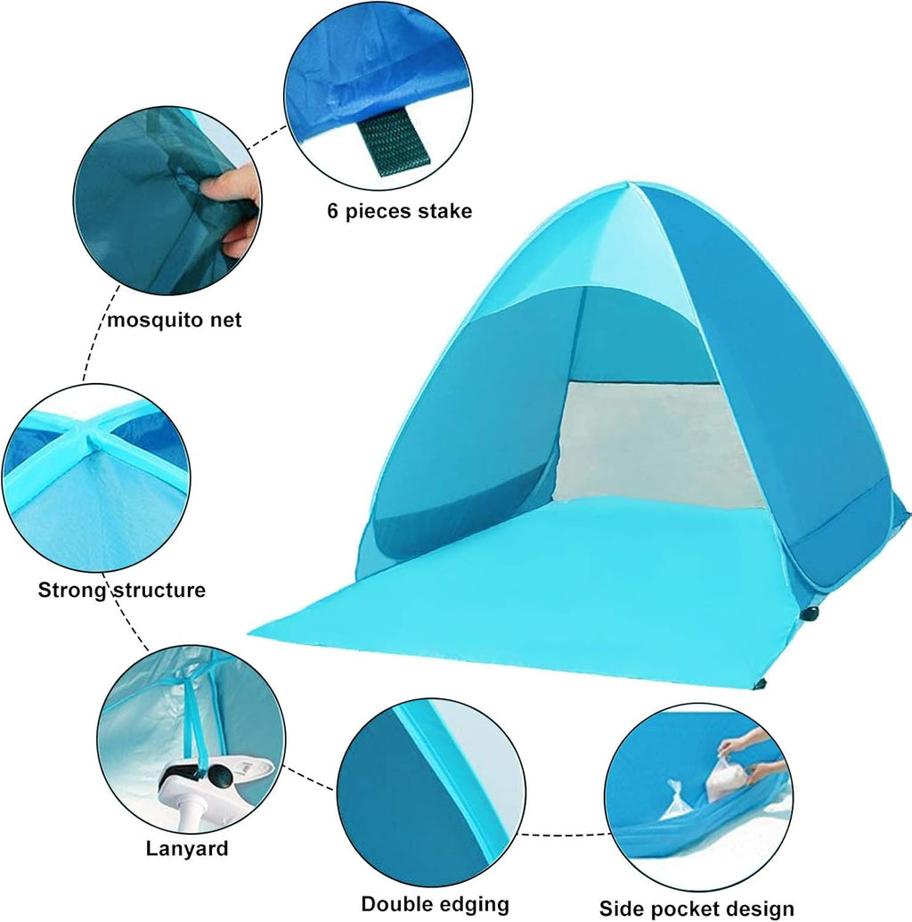 UPF 50+ Pop Up Beach Tent for 2-3 Person L30360