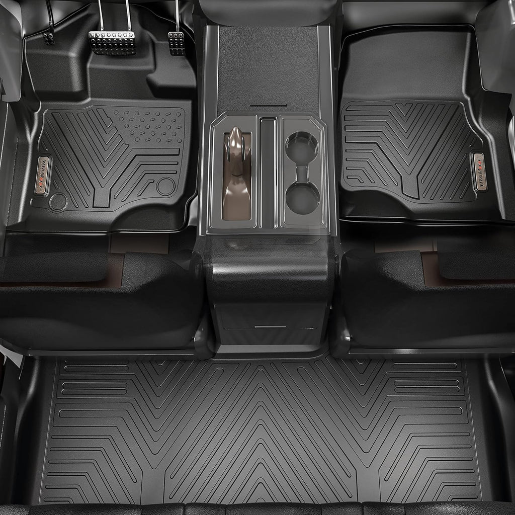Black TPE Floor Mats 1st & 2nd Row T1259