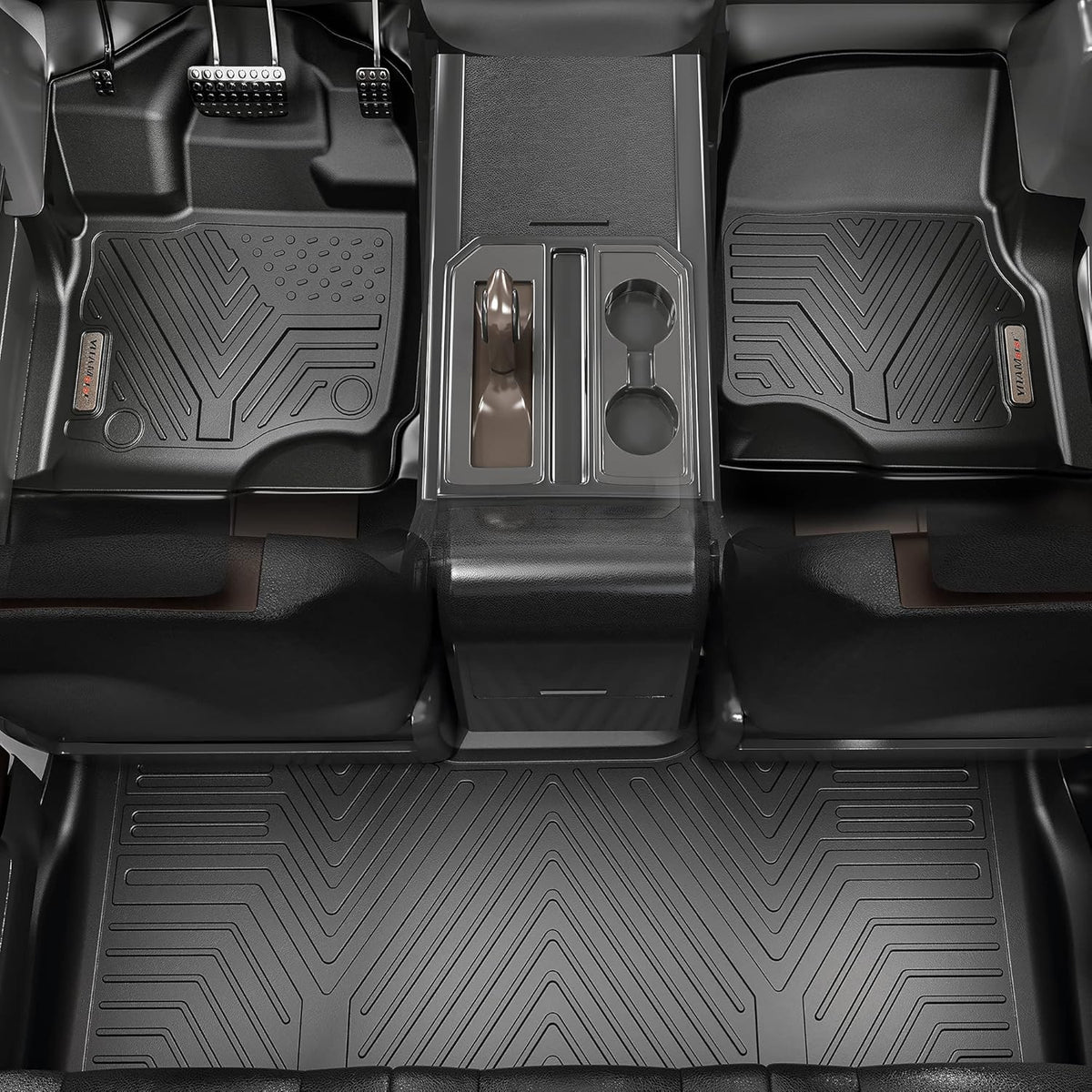 Black TPE Floor Mats 1st & 2nd Row T1259