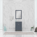 24 in. Single Gray Bathroom Vanity with Carrera Marble Top L5330