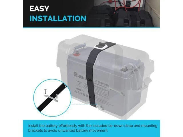 12V 100Ah Deep Cycle AGM Battery with Box X80390
