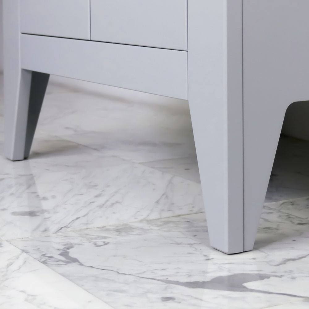 32x22 Grey Bathroom Vanity Cabinet Set with Ceramic Counter Top B527919