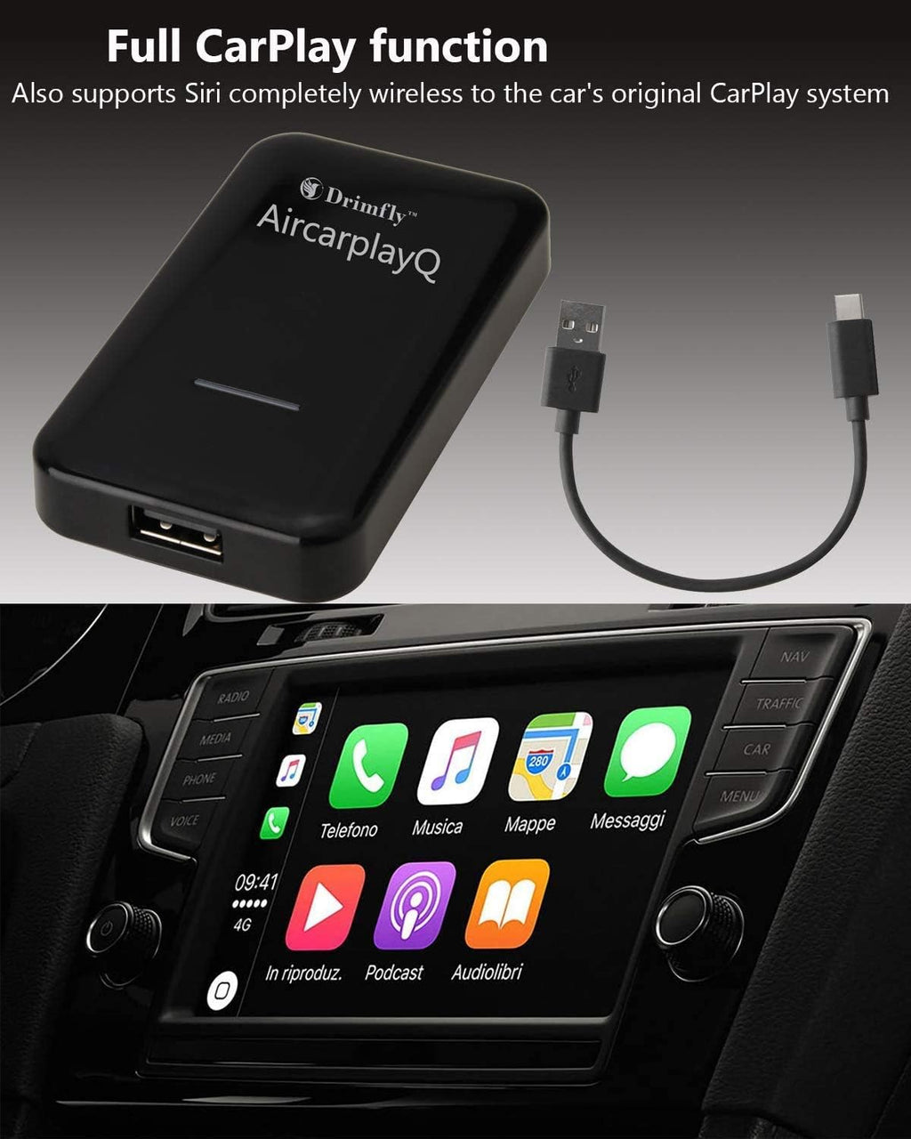 Wireless CarPlay Adapter 5GHz WiFi X7074