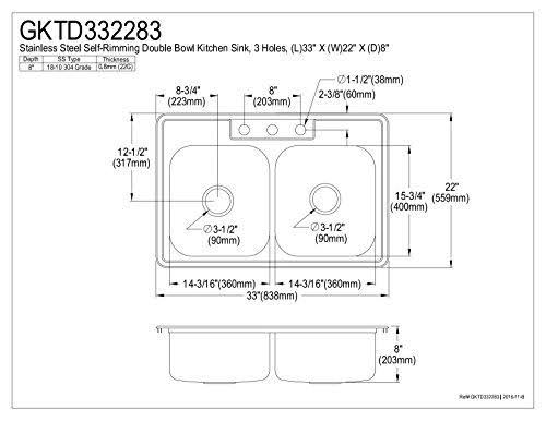 Double Bowl Self Rimming Sink D807