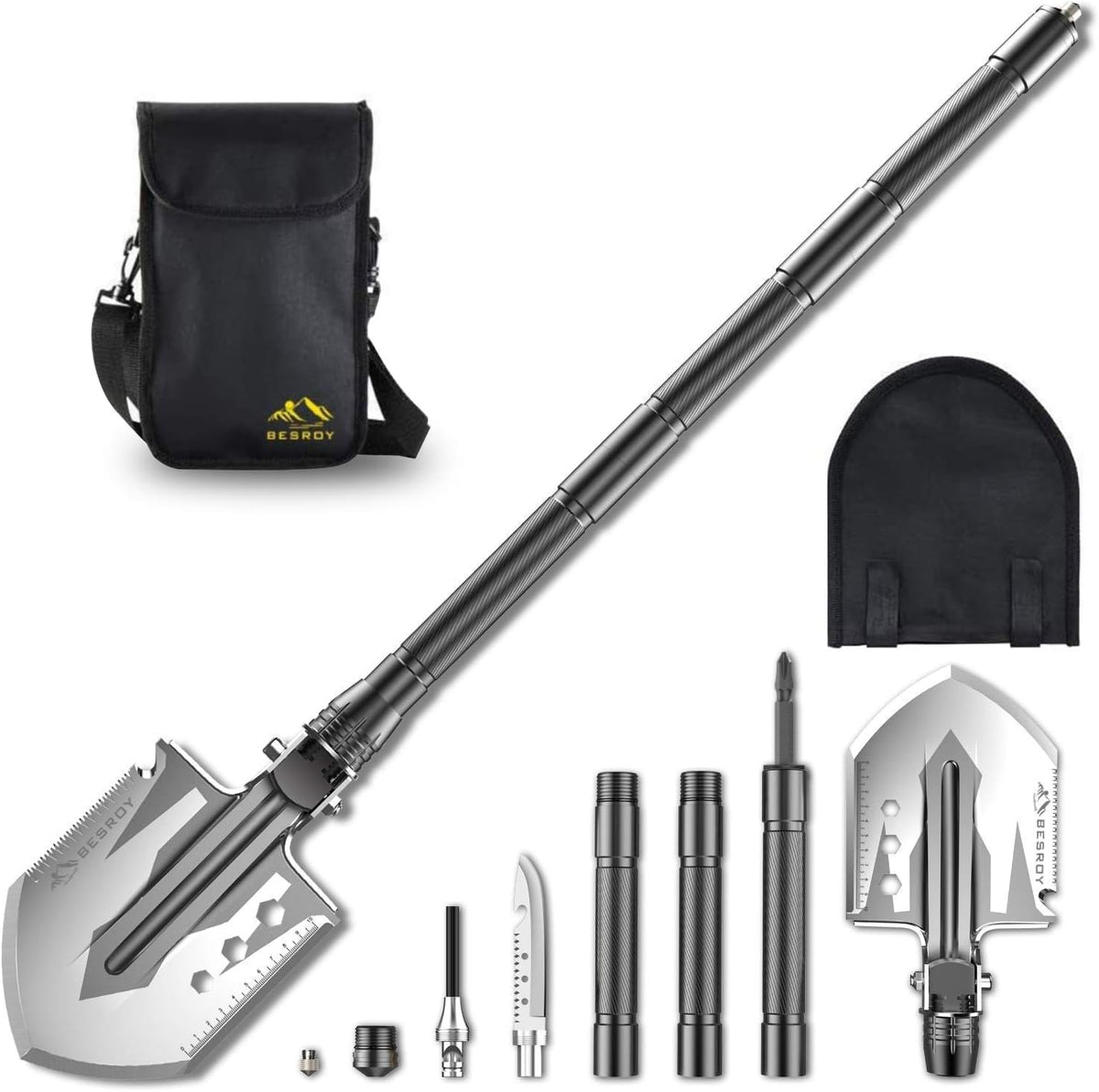 Folding Shovel Multitool 23 in 1 Pack of 2 D97658