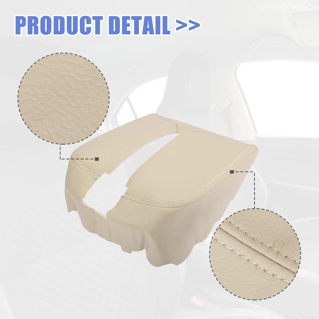 Beige Car Center Console Lid Armrest Cover Protector Pack of 2 D588475