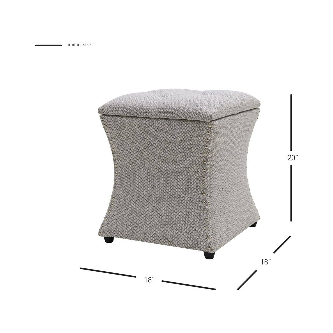 Gray Tufted Storage Ottoman K5559