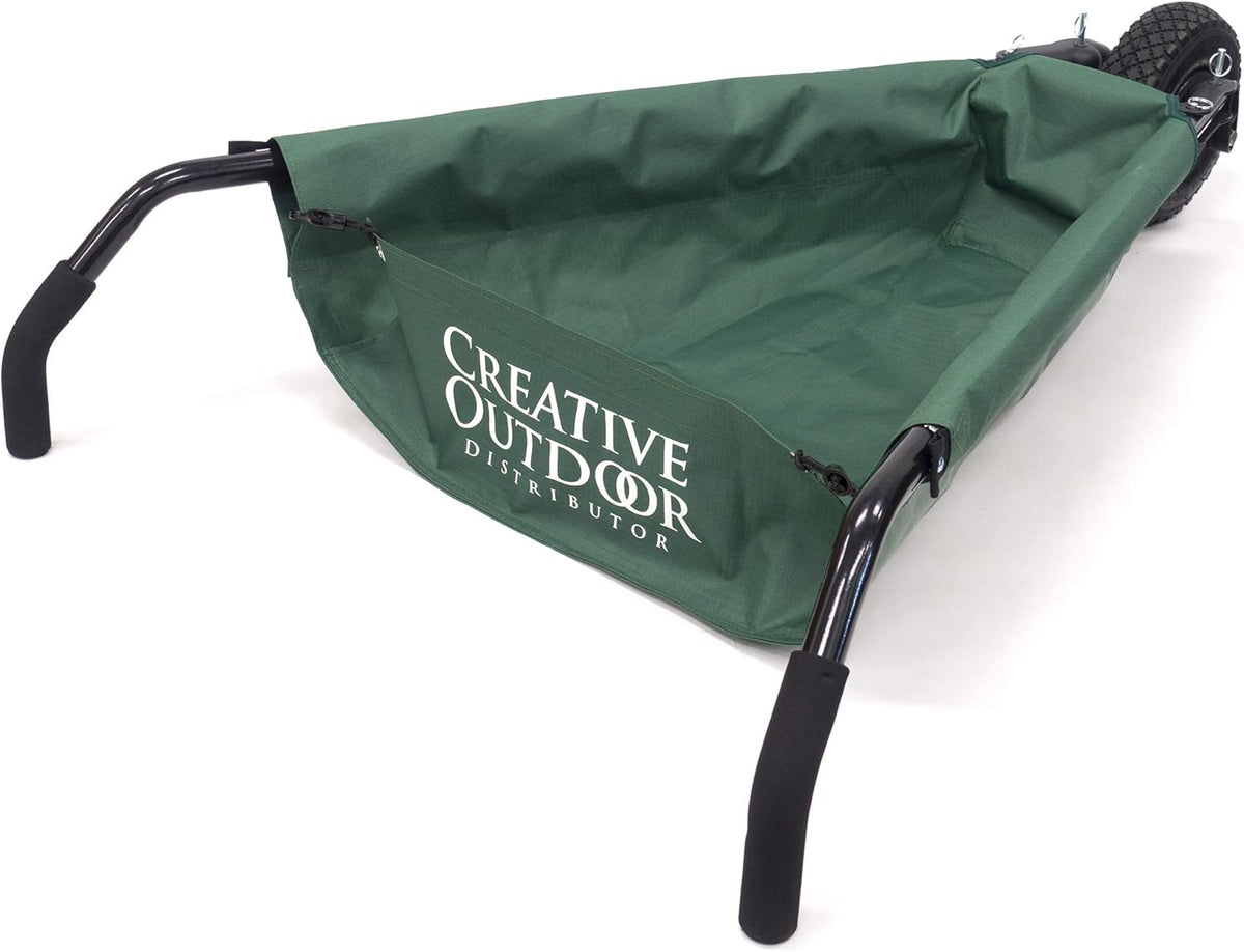 Green Canvas Folding Wheelbarrow Yard Cart X7389