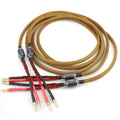 OFC Speaker Cable with 8 Banana Plugs, 9.89ft Nylon Braid Pack of 2 S1229