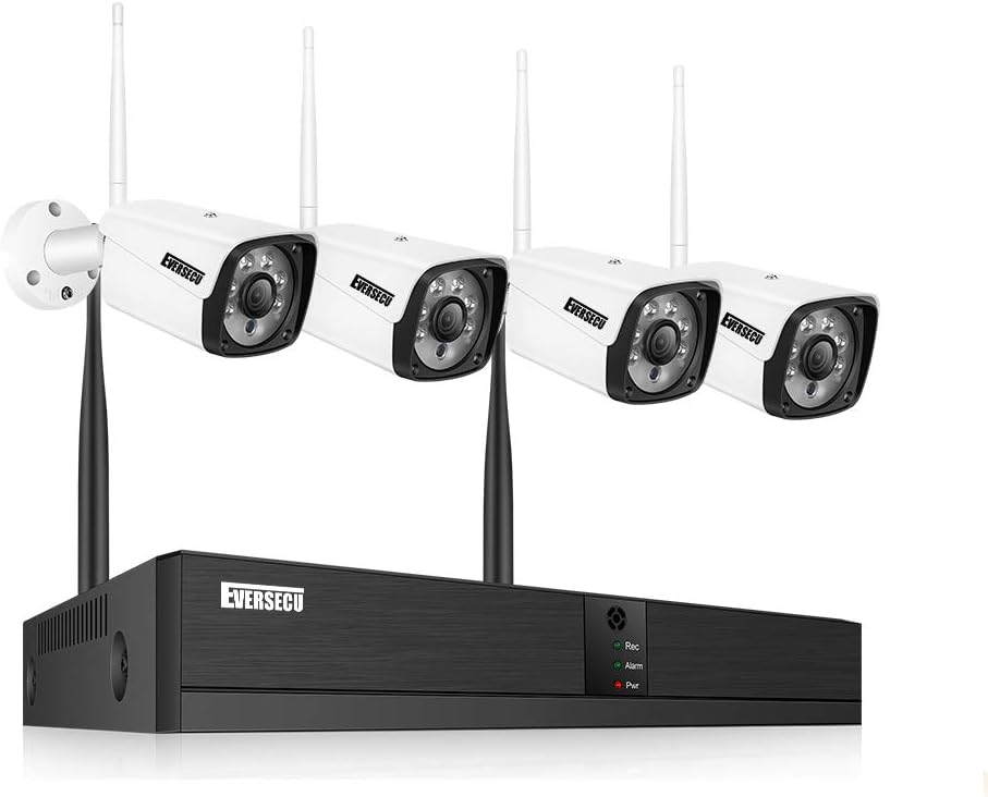 8 Channel 2K 3MP Wireless Security Camera System with 12 Inch Monitor and 1TB HDD Z6497